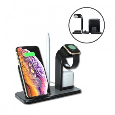 10W For Iphone Apple Watch Charging Mobile Phone Stand Fast 3 In 1 Qi Wireless Charger