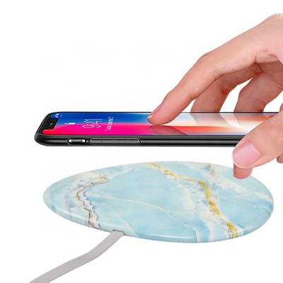 Universal 10W Portable Mobile Phone S1 Fast Charging Pad Marble Wireless Charger