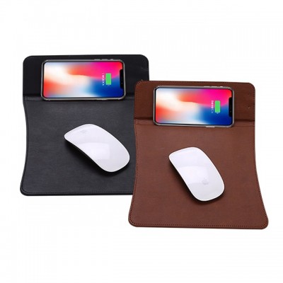 2020 Universal Leather For iphone Mobile Phone Charger Qi Fast Wireless Charging Mouse Pad