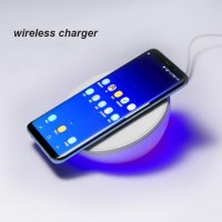 New Arrival 10W  Table QI Wireless Fast Charger With Alarm Clock and LED Light For Smart Phone Standard  Devices