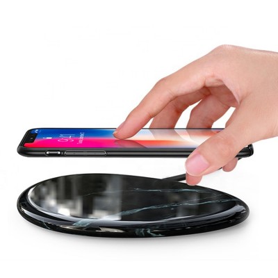 Portable 5W 7.5W 10W Qi Mobile Phone Charging Pad S1Marble Fast Charger Wireless